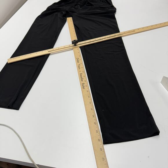 Cache Jumpsuit Womens 2 Black Floral Lace Back Sheer Stretch Pockets - Picture 8 of 9